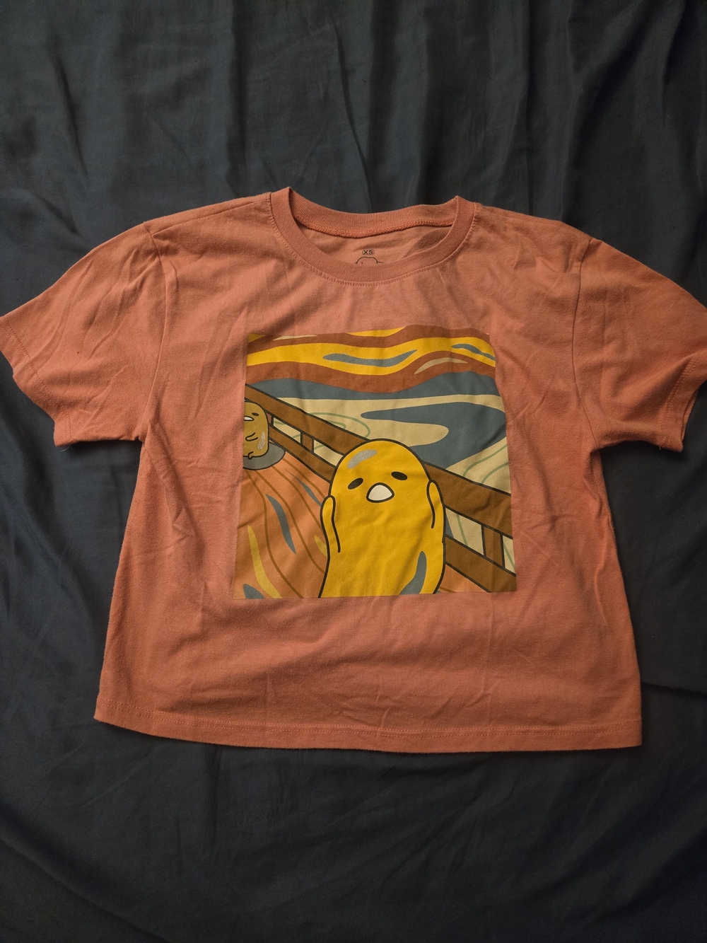 Sanrio Pink-Orange Gudetama Short Sleeve Tee